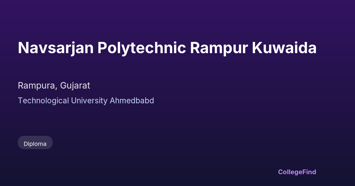 navsarjan polytechnic rampur kuwaida