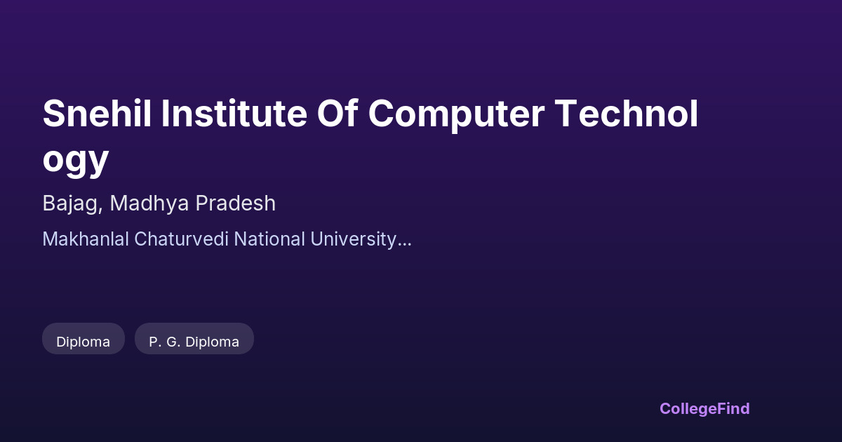 snehil institute of computer technology