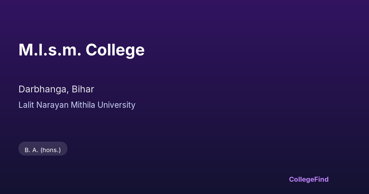 m.l.s.m. college