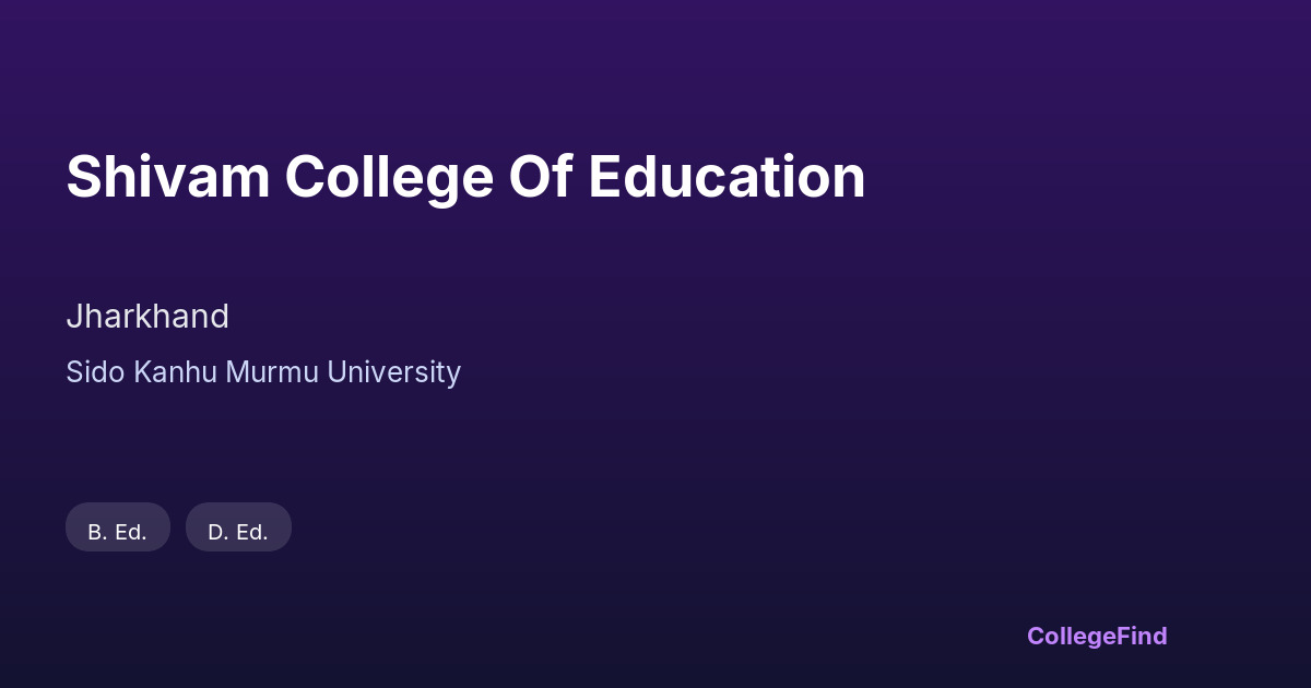 shivam college of education