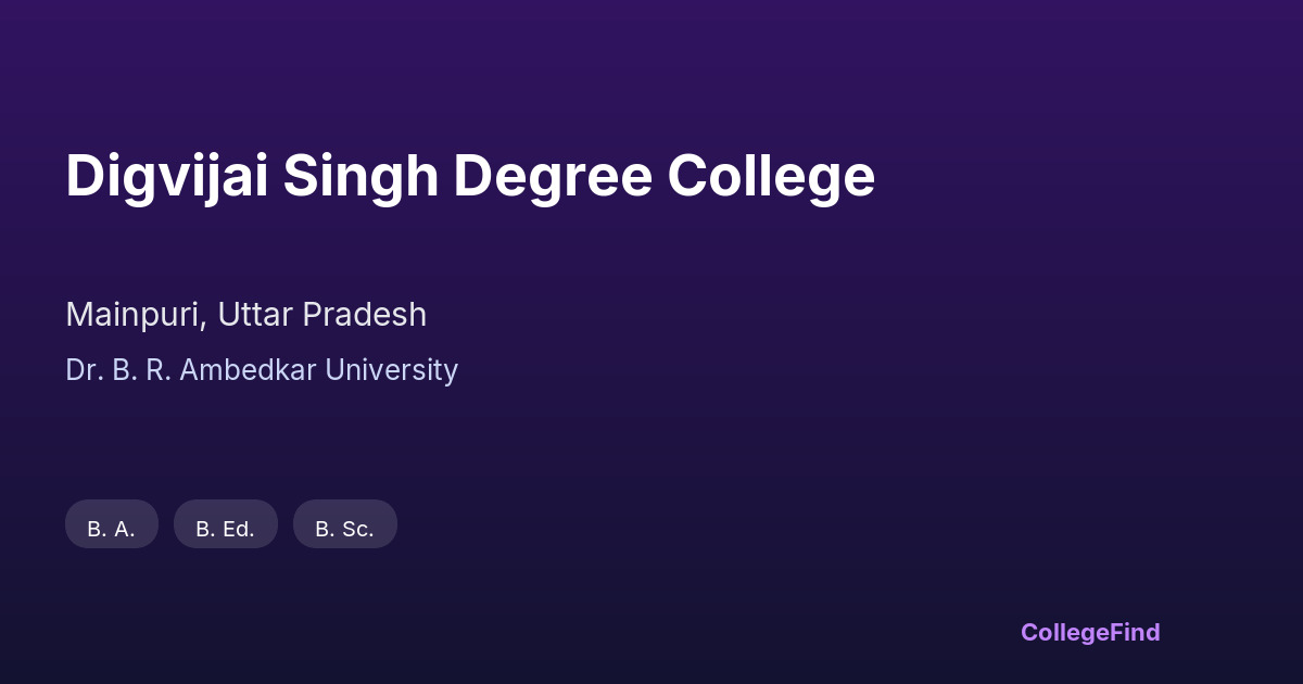 digvijai singh degree college