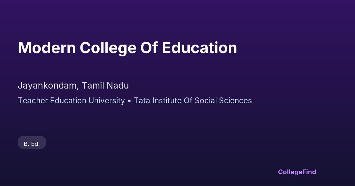 modern college of education