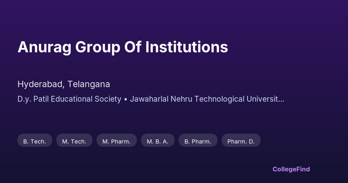 anurag group of institutions