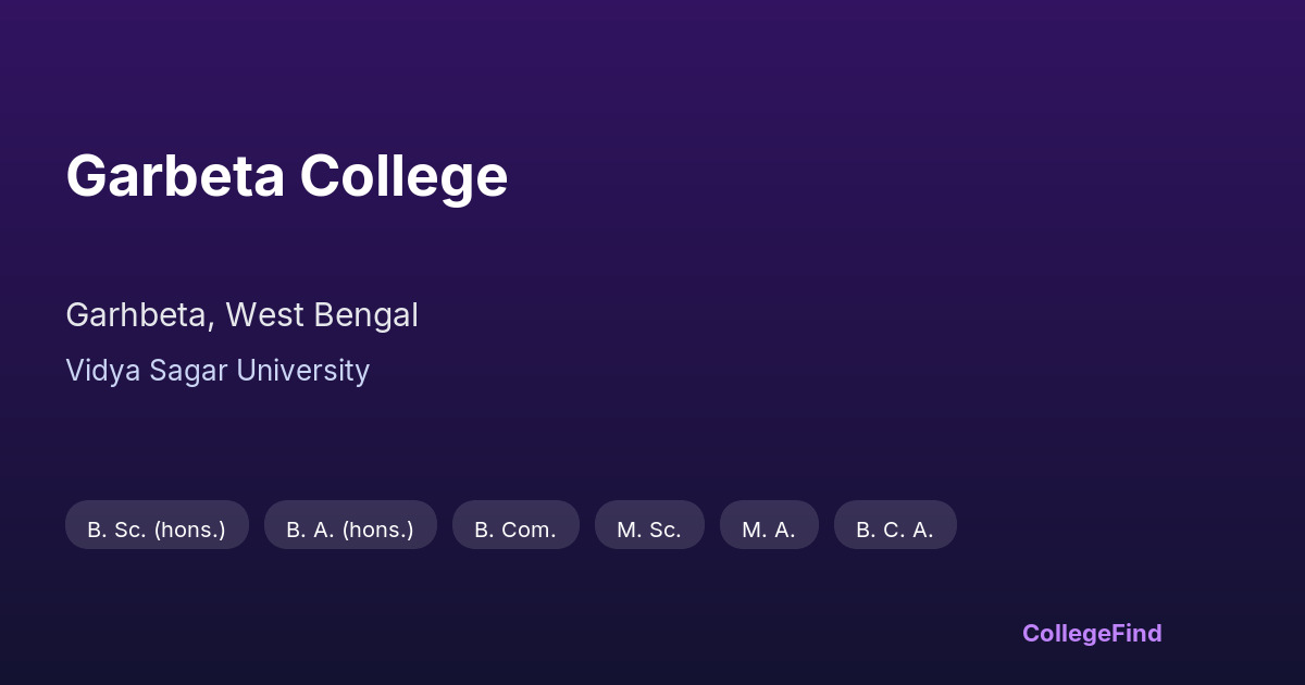 garbeta college