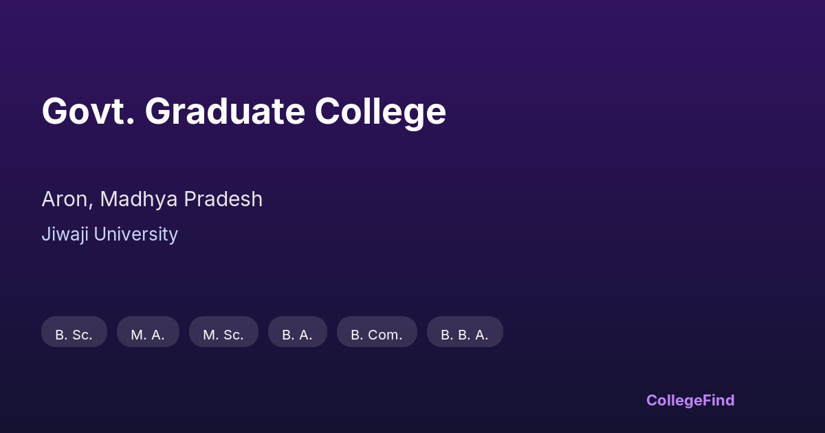 govt. graduate college