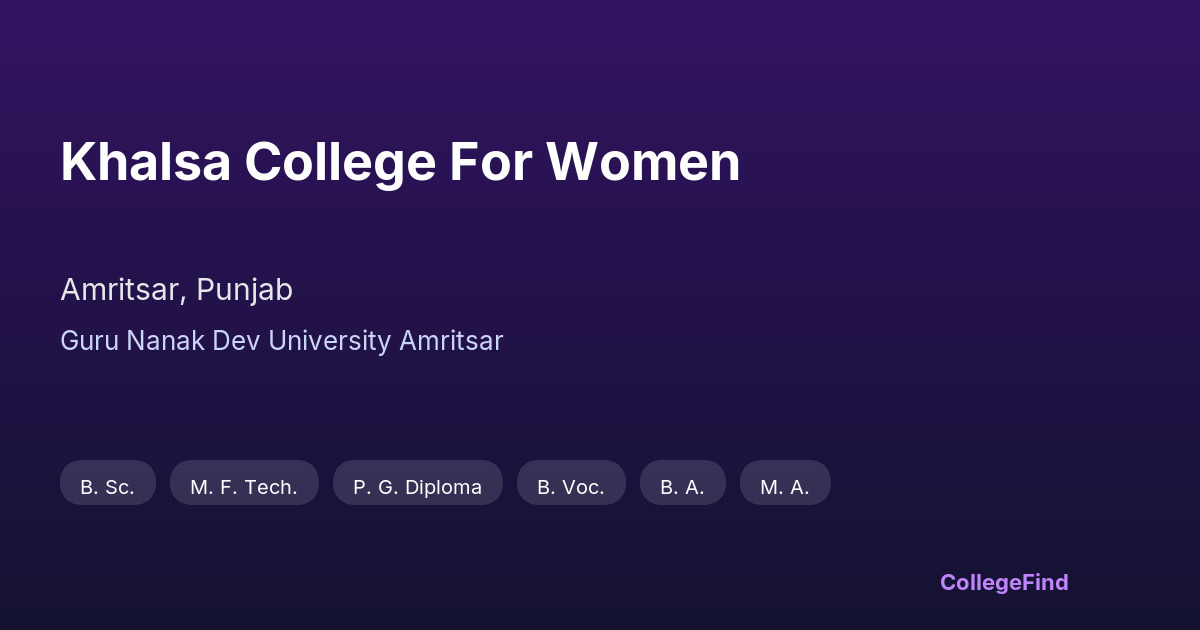 khalsa college for women
