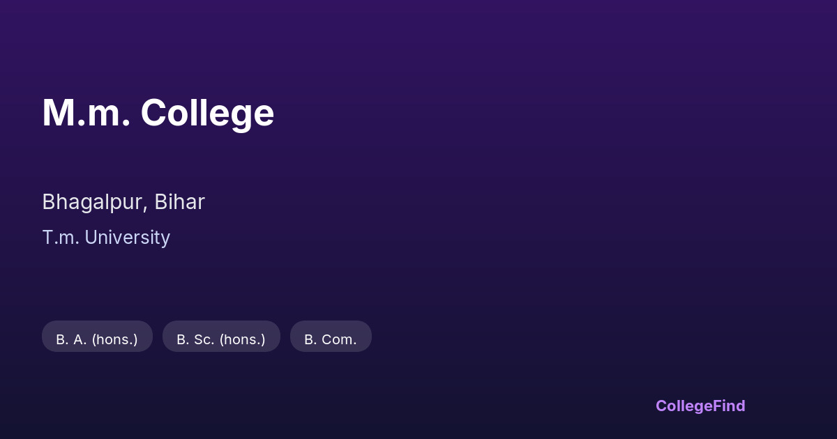 m.m. college