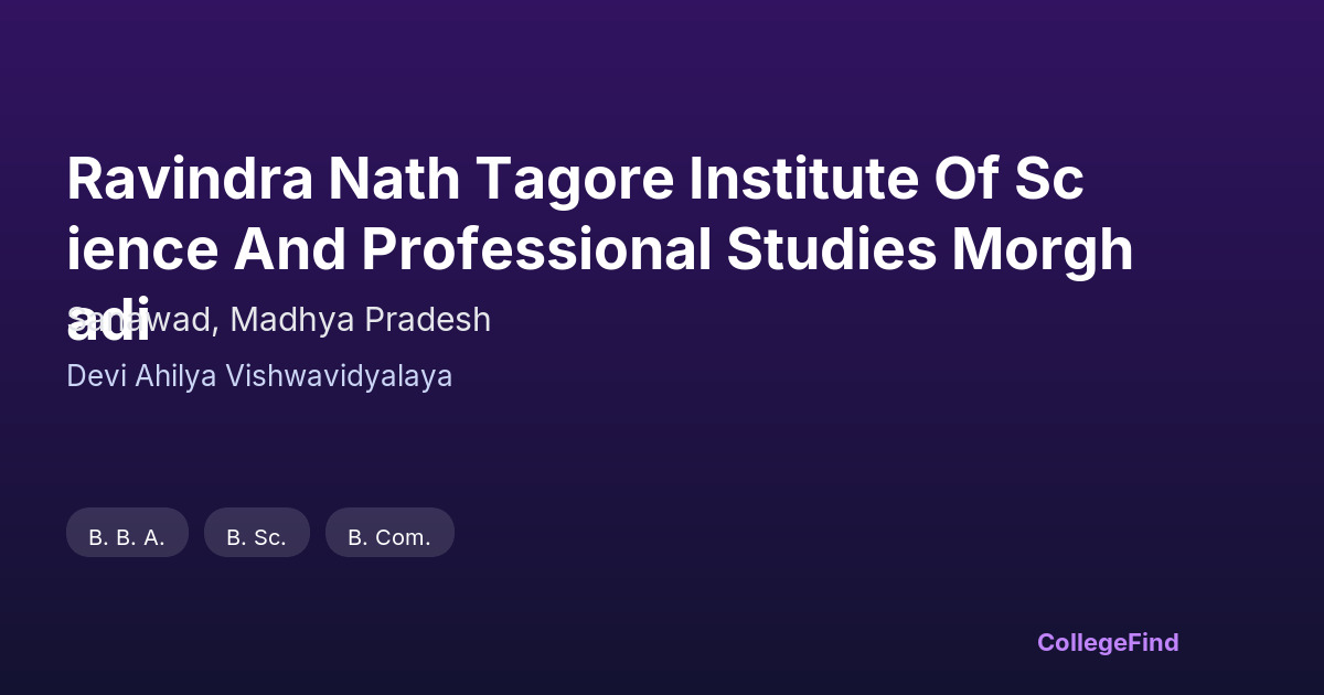 ravindra nath tagore institute of science and professional studies morghadi