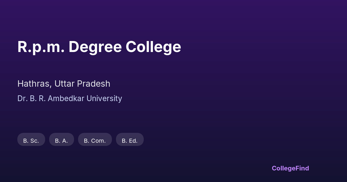 r.p.m. degree college