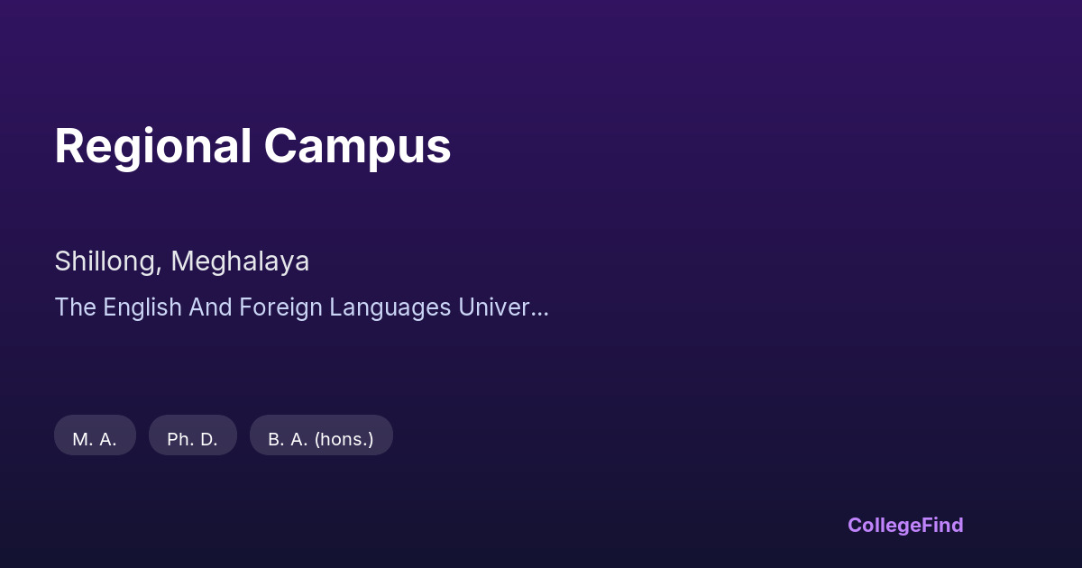 regional campus