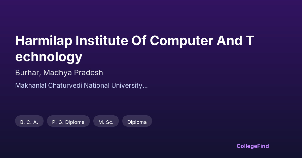 harmilap institute of computer and technology