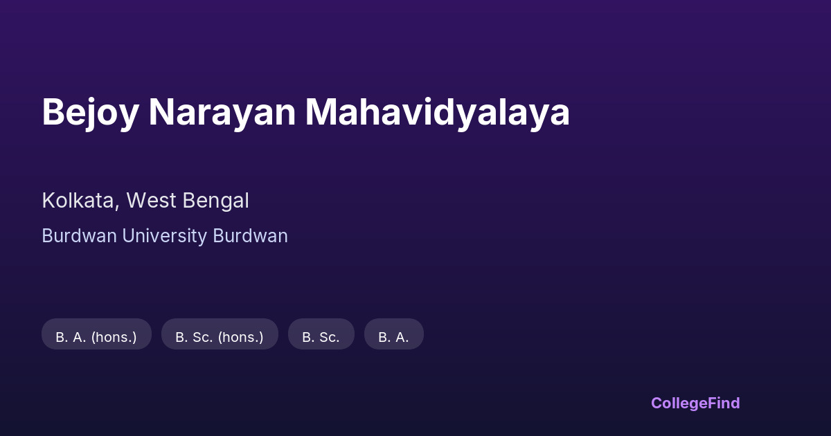 bejoy narayan mahavidyalaya