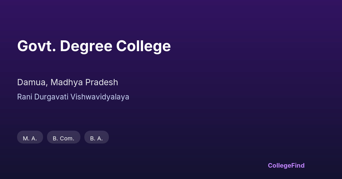 govt. degree college