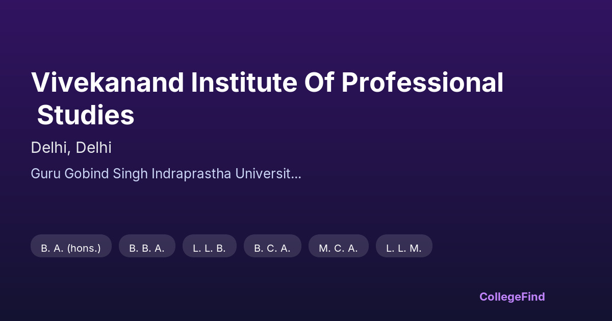 vivekanand institute of professional studies