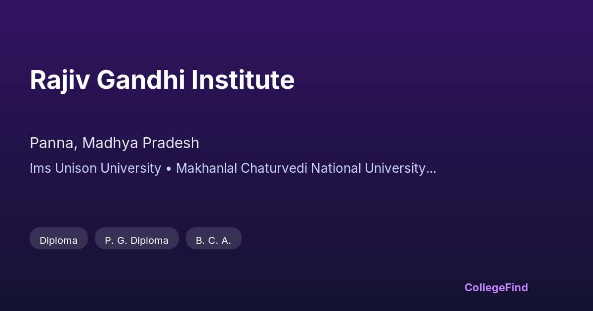 rajiv gandhi institute