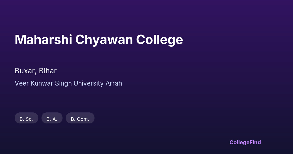 maharshi chyawan college