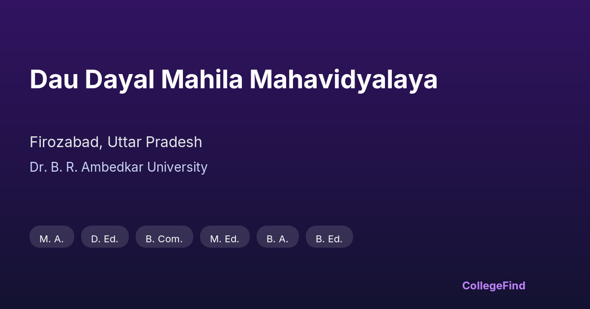 dau dayal mahila mahavidyalaya
