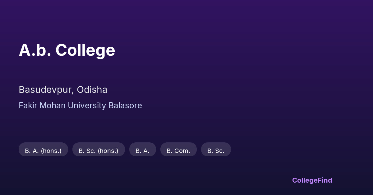 a.b. college