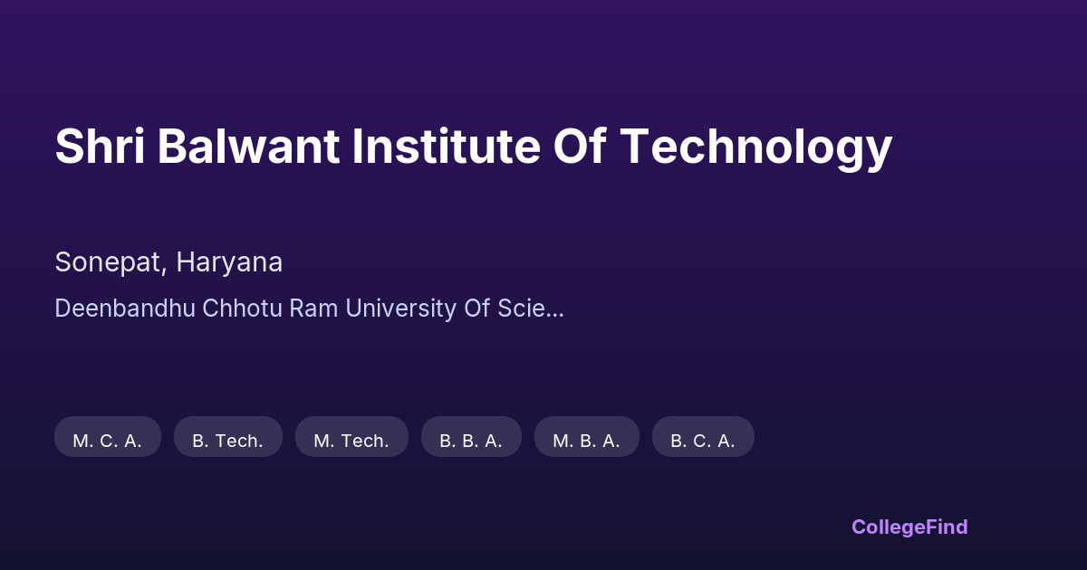 shri balwant institute of technology