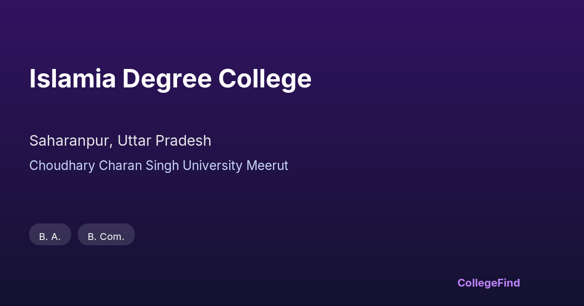 islamia degree college