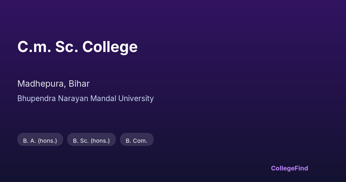 c.m. sc. college
