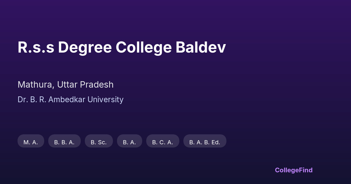 r.s.s degree college baldev