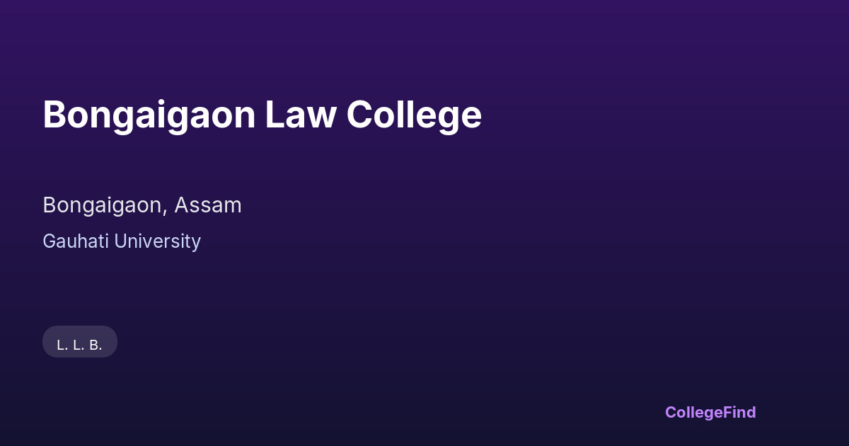 bongaigaon law college