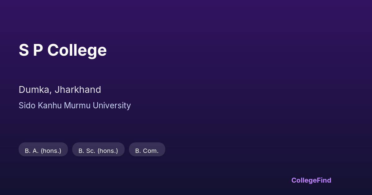 s p college