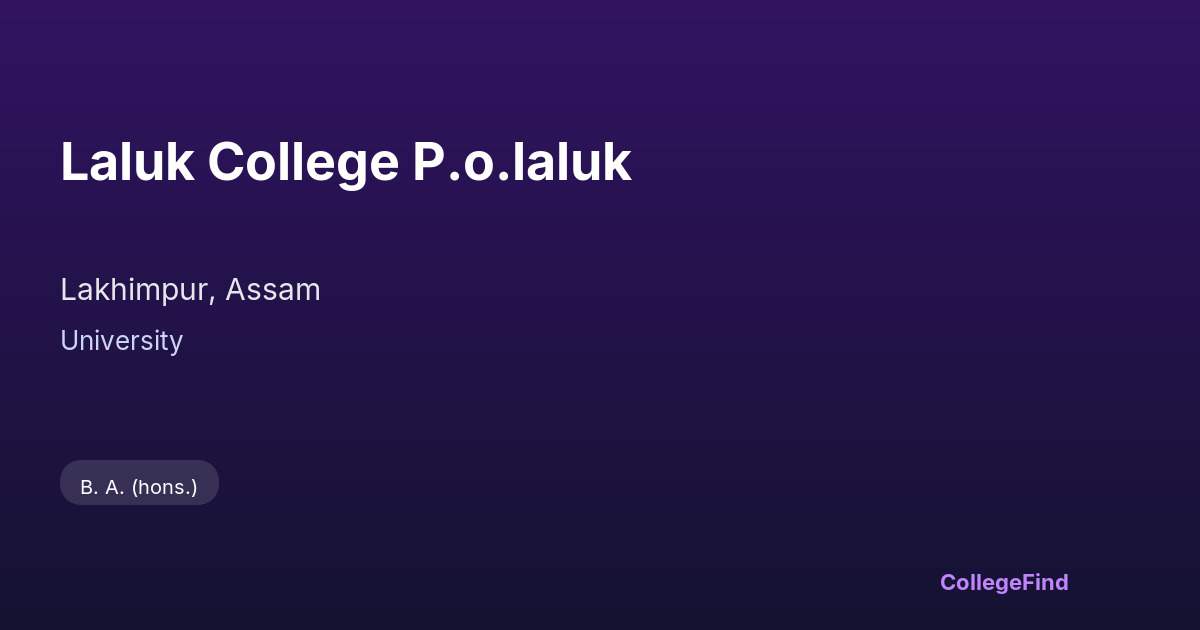 laluk college p.o.laluk