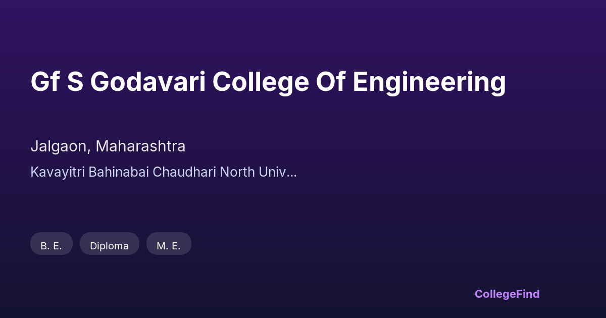 gf s godavari college of engineering