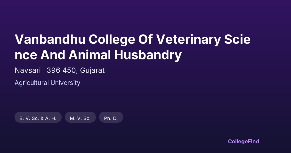 vanbandhu college of veterinary science and animal husbandry