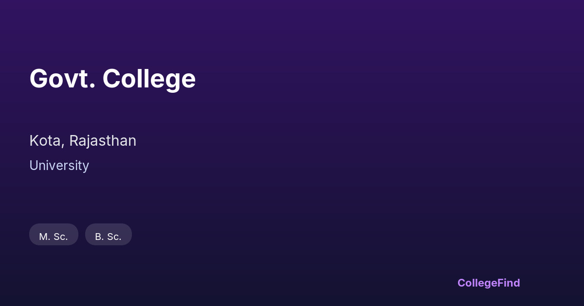 govt. college