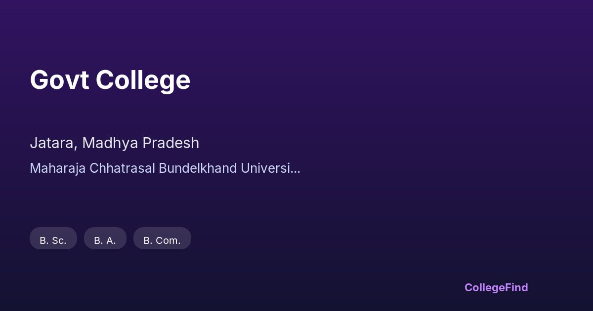 govt college