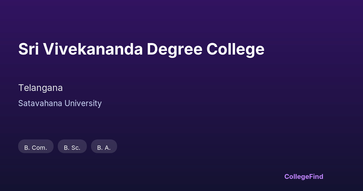 sri vivekananda degree college