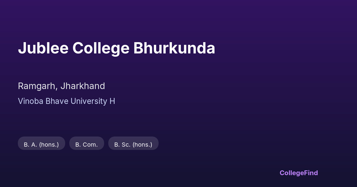 jublee college bhurkunda