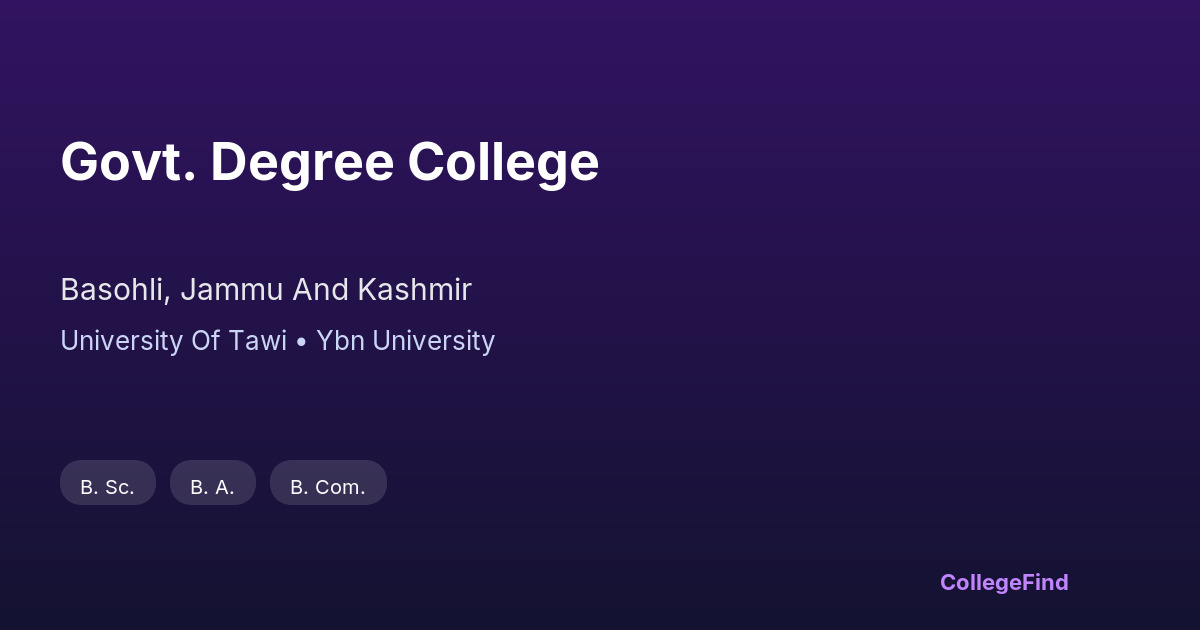 govt. degree college