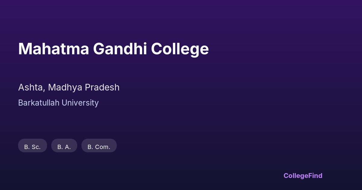 mahatma gandhi college