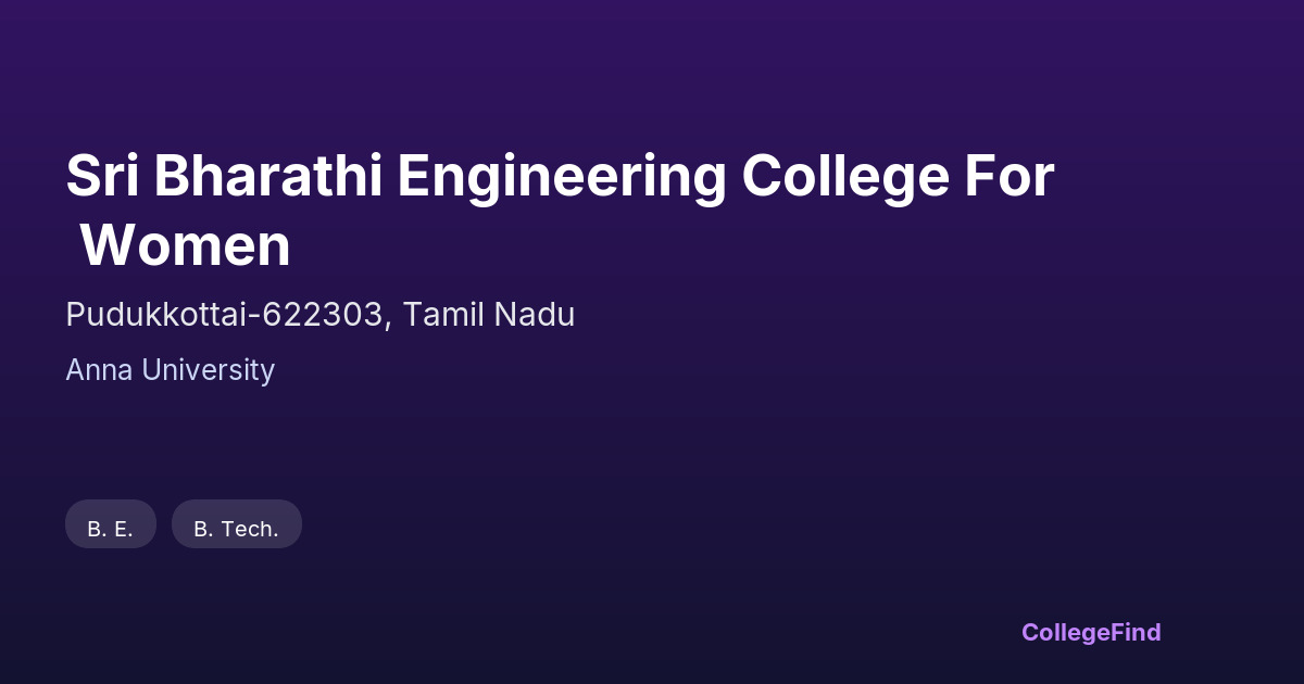 sri bharathi engineering college for women