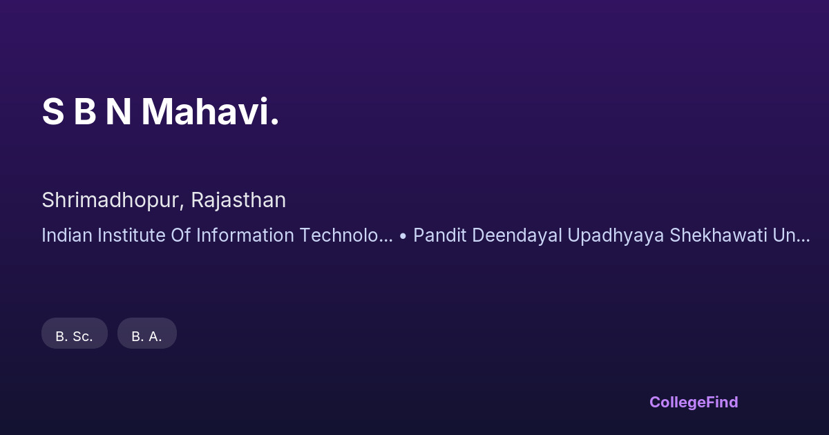 s b n mahavi.