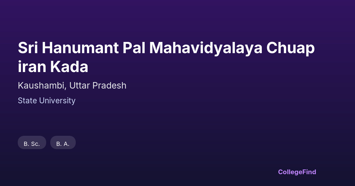 sri hanumant pal mahavidyalaya chuapiran kada