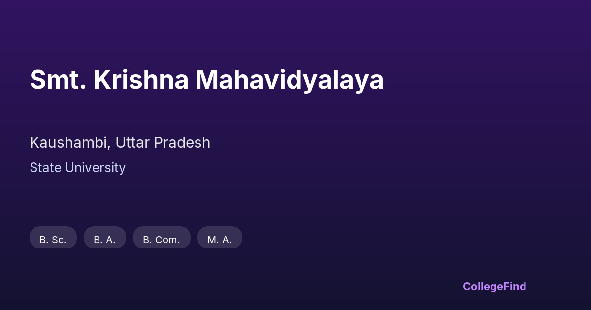 smt. krishna mahavidyalaya