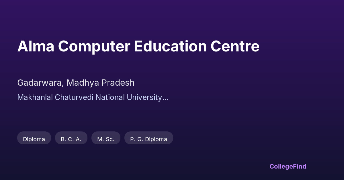 alma computer education centre