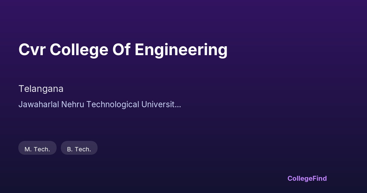 cvr college of engineering