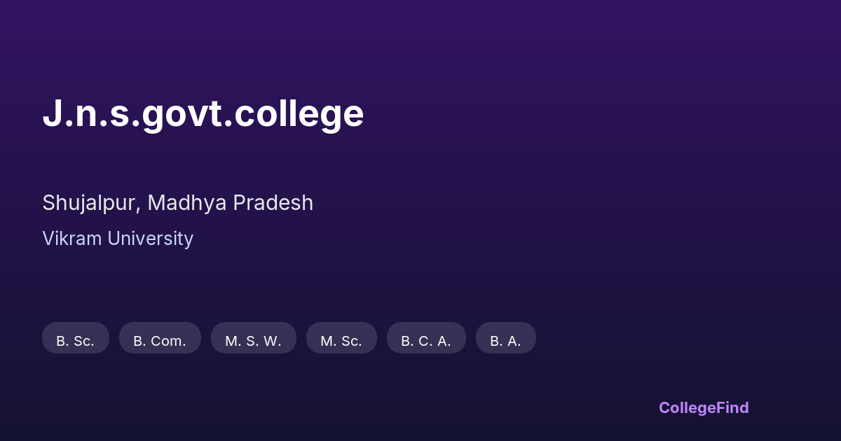j.n.s.govt.college