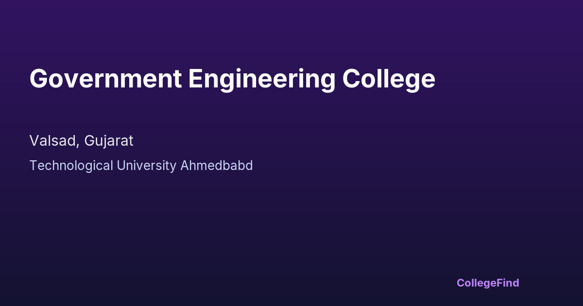 government engineering college