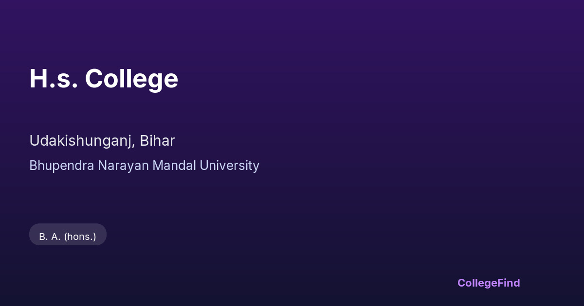 h.s. college