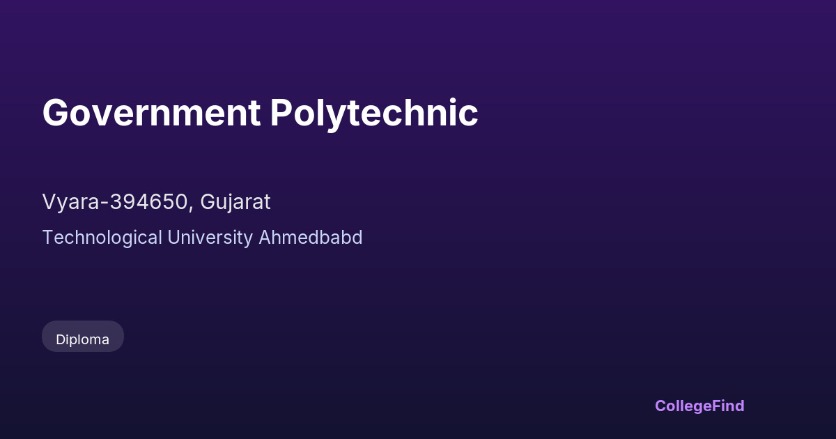 government polytechnic