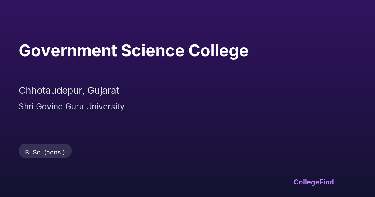 government science college