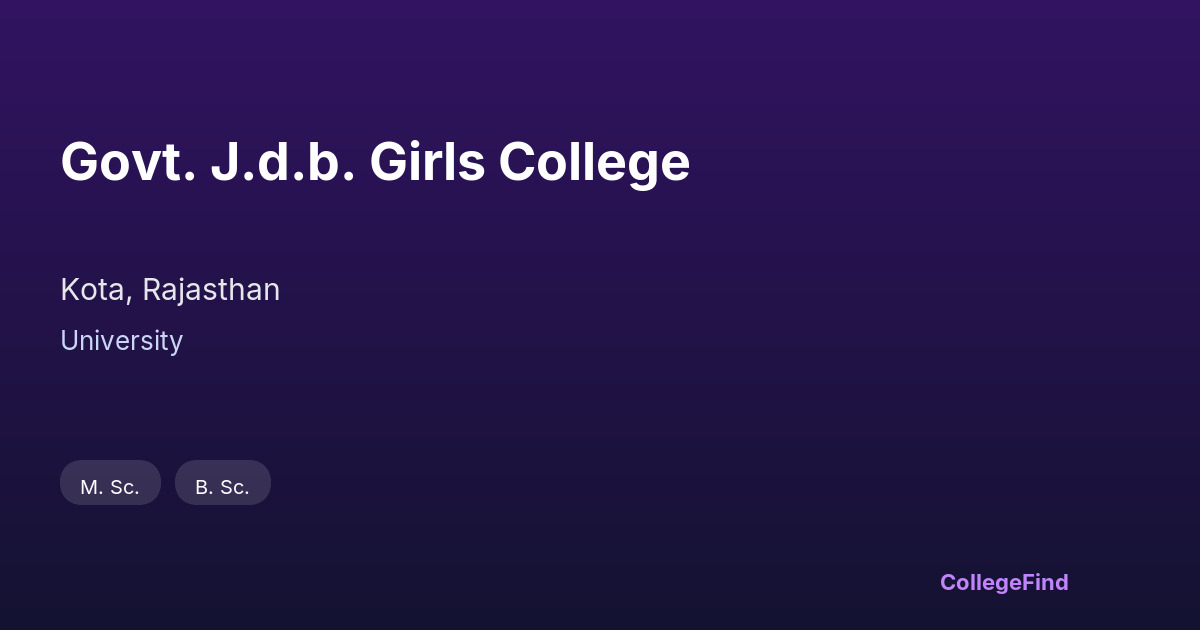 govt. j.d.b. girls college