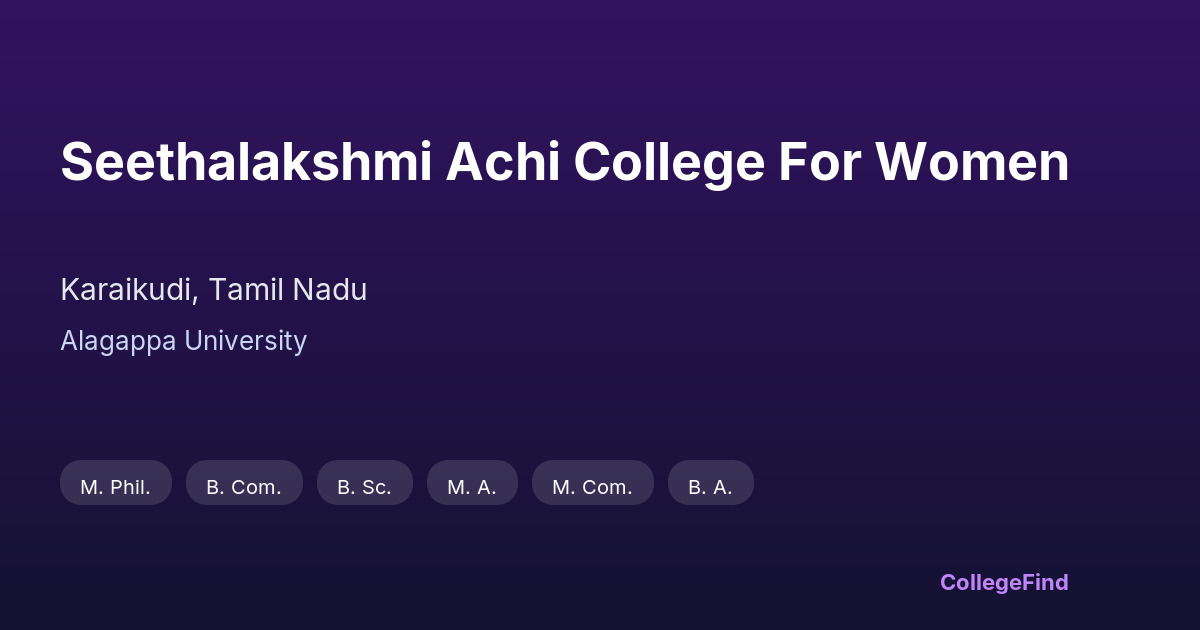 seethalakshmi achi college for women
